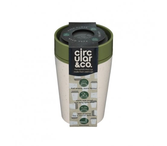 rCUP Kelímek 227ml - krémová, zelená circular cup 1