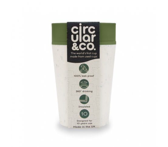 rCUP Kelímek 227ml - krémová, zelená circular cup 2