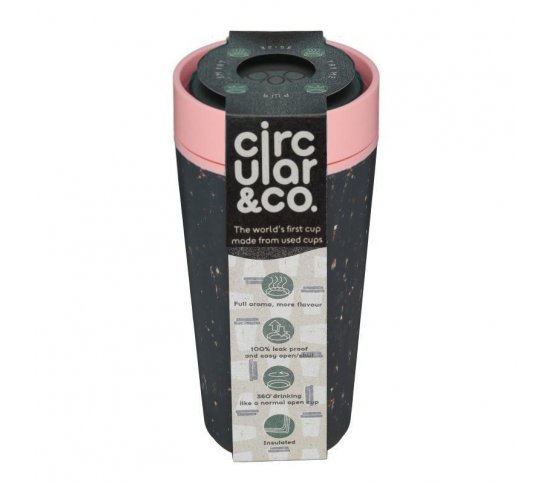 rCUP Kelímek 340ml - černá, růžová