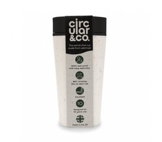 rCUP Kelímek 340ml - krémová, černá Circular cup 2