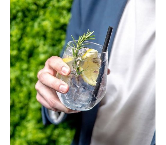 Refork bio rozložitelná brčka na koktejly a drinky černé