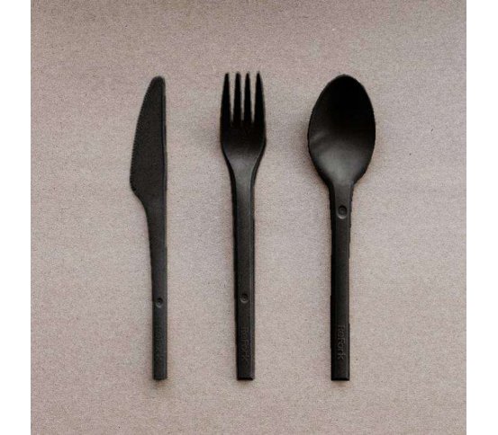 černé příborové lžíce jednorázové z eko plastu praha refork