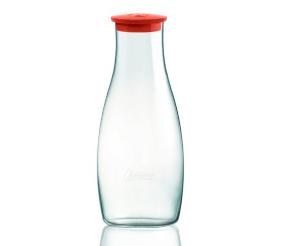 ReTap Skleněná karafa 1,2l červená