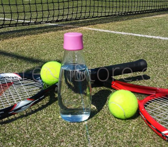 Designová skleněná láhev na sport ReTap