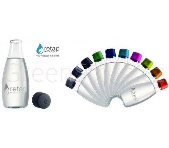 Ekologické láhve na vodu ReTap s barevnými víčky