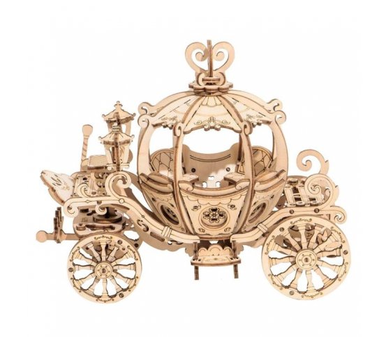 RoboTime Dřevěné 3D puzzle Pohádkový kočár