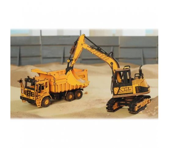 RoboTime Dětské dřevěné 3D puzzle