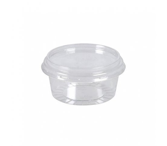 rPET Dresinková miska s víčkem 80ml (100ks)