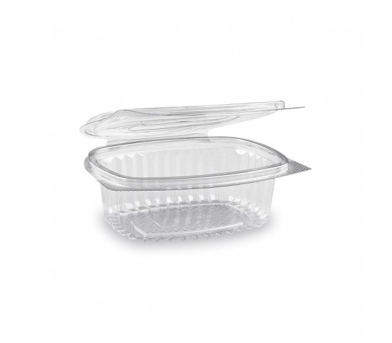 rPET Salátová miska oválná s víčkem 250ml (50ml)