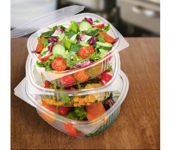  rPET Salátová miska oválná s víčkem 250ml (50ml) wimex obaly praha