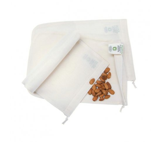 Sáček z biobavlny na výrobu rostlinného mléka 30x20cm Tierra Organica