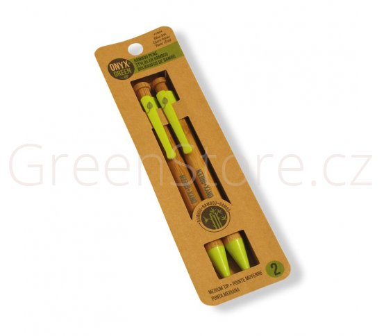 Sada 2 propisek z bambusu - modrá náplň Onyx Green
