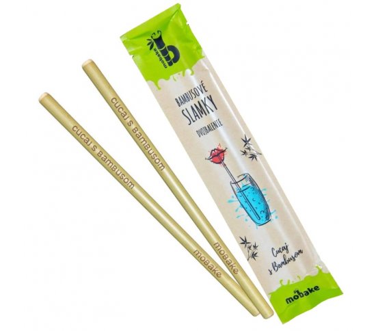 Sada 2ks bambusových brček Mobake