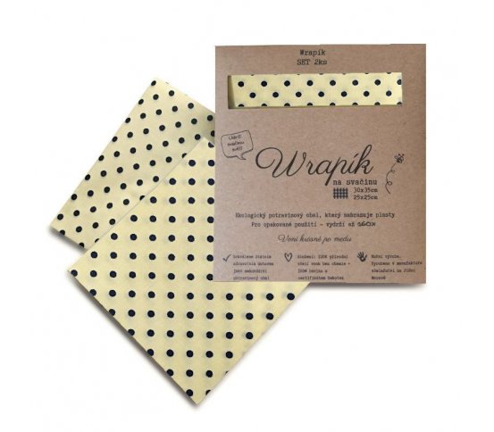 Sada 2ks voskovaných ubrousků - black