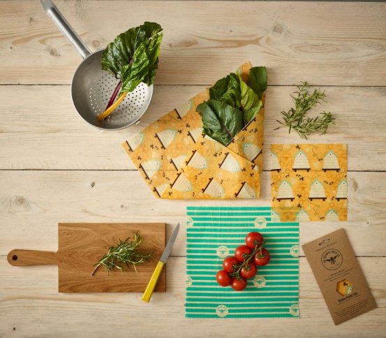 Sada 3ks voskovaných ubrousků Bee Hive The Beeswax Wrap