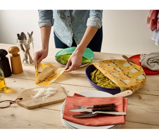 Sada 3ks voskovaných ubrousků Bee Hive The Beeswax Wrap