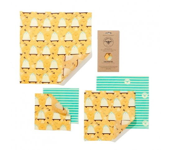 Sada 5ks voskovaných ubrousků Bee Hive The Beeswax Wrap