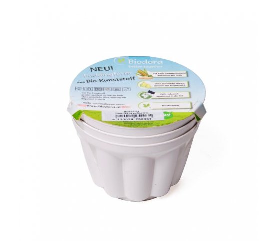 Sada formiček na puding z bioplastu Biodora - Bílá