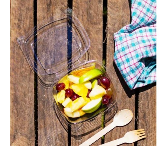 Salátová miska s víčkem 480ml bioplast PLA (50ks)