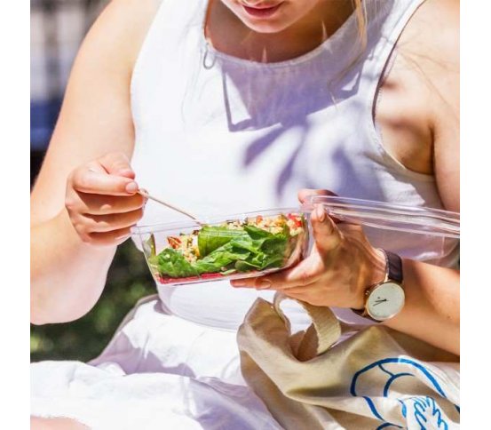 Salátová miska s víčkem 950ml bioplast PLA (50ks)