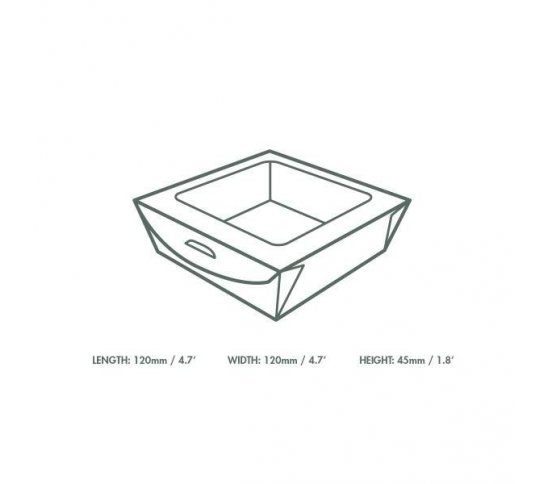 Salátový kraft box s okénkem z bioplastu 650ml (150ks)
