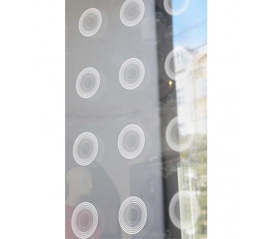 Bílé kolečka Samolepky na sklo proti ptákům 54ks