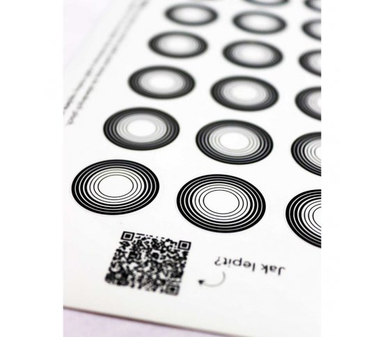 nálepky na sklo proti narážení ptáku černé kolečka