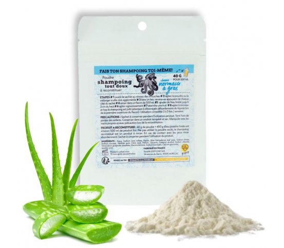 Šampon pro normální a mastné vlasy v prášku - pro přípravu 500ml gelu Step One