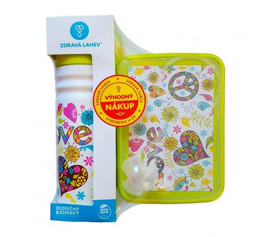 SET Zdravá láhev a Zdravá sváča - Hippies