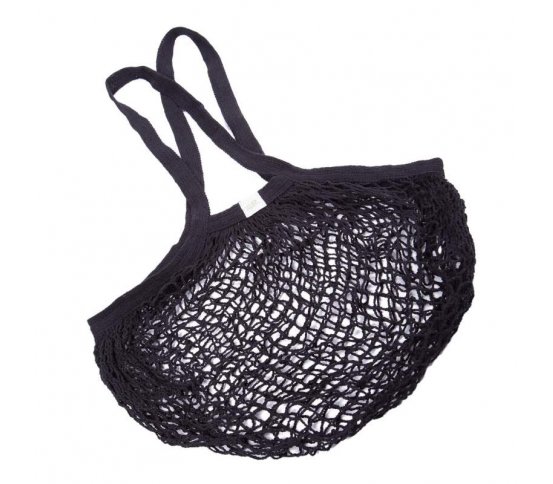 Síťovka z biobavlny s dlouhým uchem 40x40cm - černá Tierra Organica