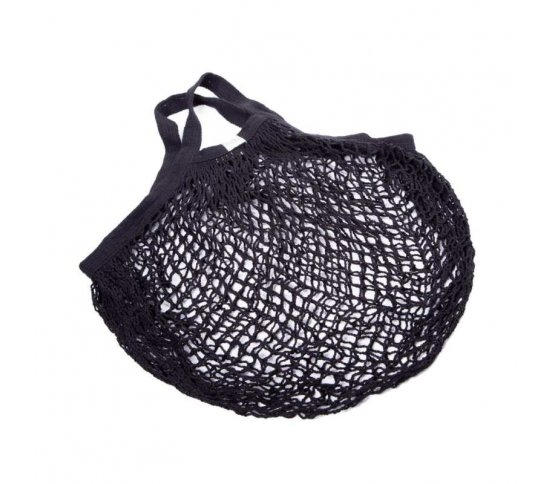 Síťovka z biobavlny s krátkým uchem 40x40cm - černá Tierra Organica