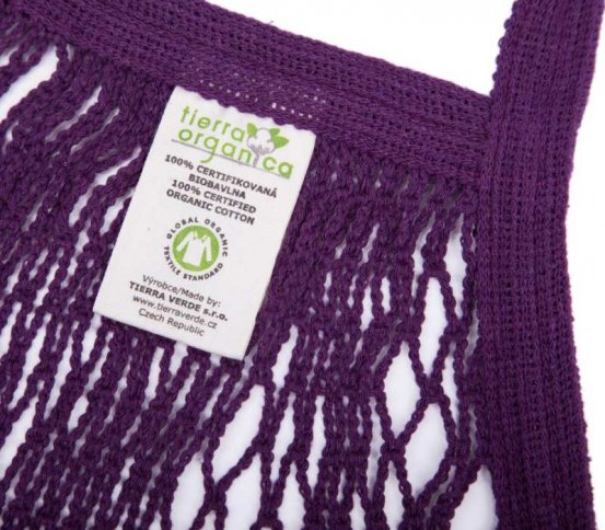 Síťovka z biobavlny s dlouhým uchem 40x40cm - ostružina Tierra Organica