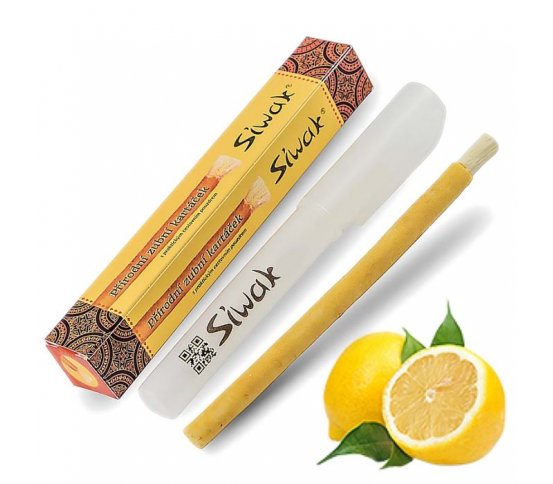 Přírodní zubní kartáček Siwak, Miswak - citron a cestovní pouzdro