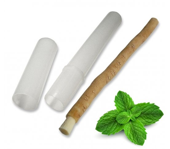 Přírodní zubní kartáček Siwak, Miswak - máta - cestovní pouzdro