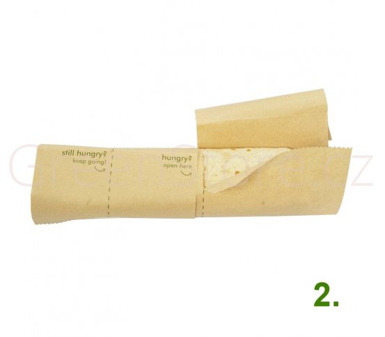 Skládací pečící kraft papír na wrap a tortilu Vegware