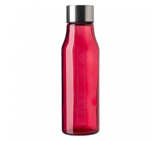 Skleněná láhev na vodu 500ml - červená