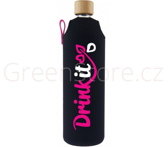 Skleněná láhev s obalem Neonka 700ml Drink it