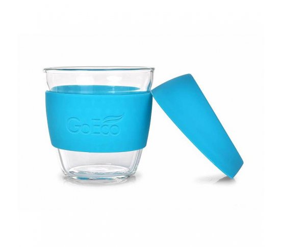 Skleněný hrnek Kelimero 300ml - tyrkysový Goeco