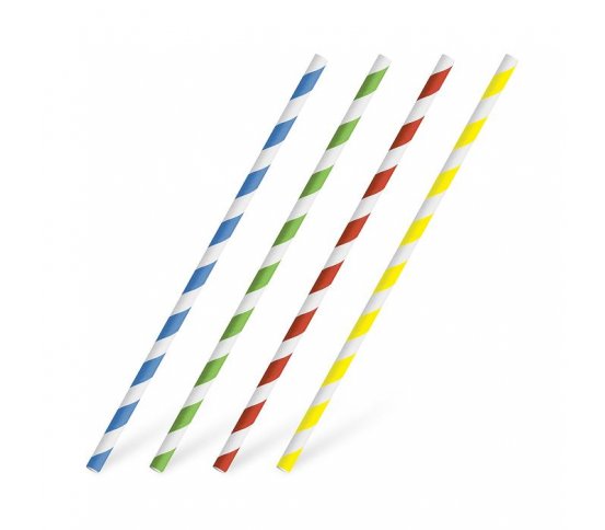 Slámka papírová barevný mix 6mm x 20cm (25ks) wimex 1