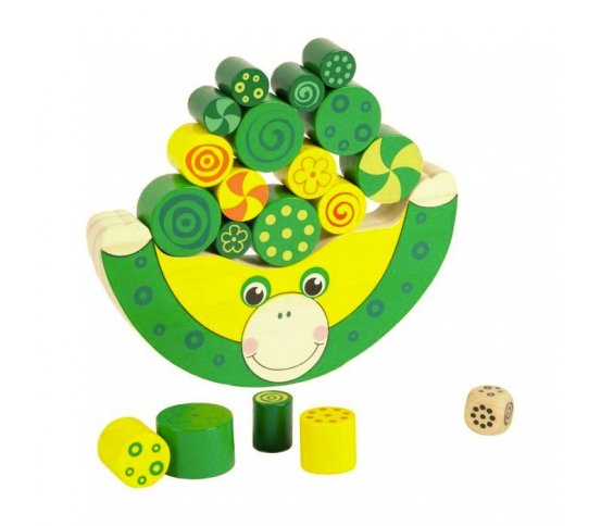 Small Foot Dřevěná motorická hra balancující žába