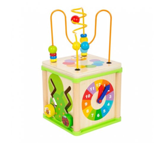 Small Foot Dřevěná motorická kostka louka