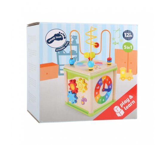 Small Foot Dřevěná motorická kostka louka