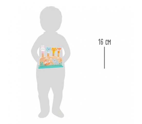 Small Foot Dřevěná vystřelovací hra zvířátka