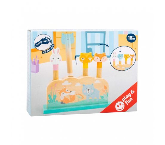 Small Foot Dřevěná vystřelovací hra zvířátka