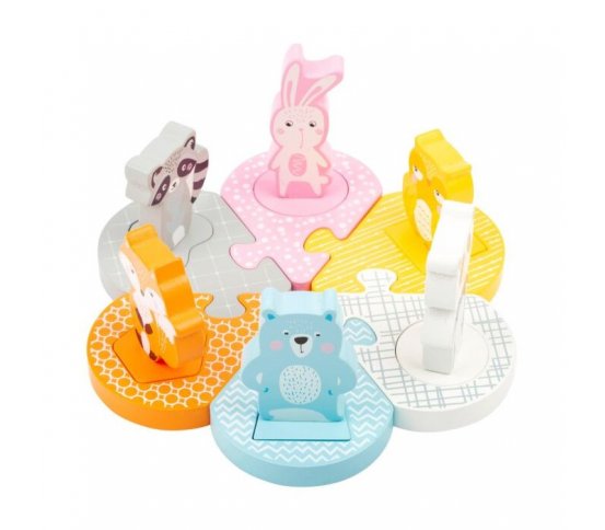 Small Foot Dřevěné vkládací puzzle zvířátka