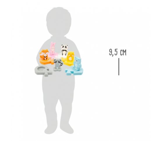 Small Foot Dřevěné vkládací puzzle zvířátka