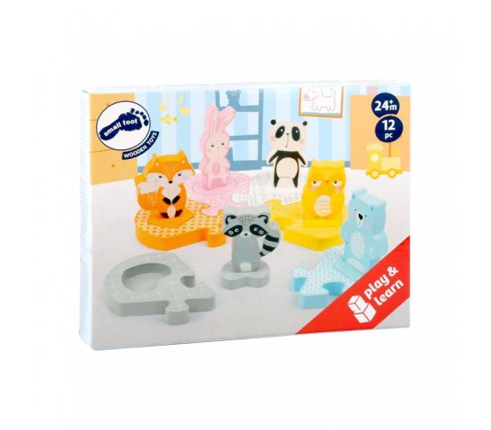 Small Foot Dřevěné vkládací puzzle zvířátka