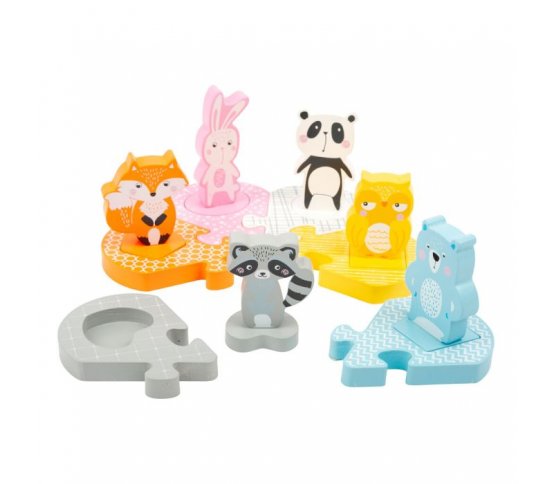 Small Foot Dřevěné vkládací puzzle zvířátka