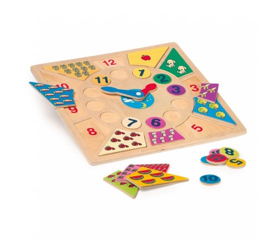 Small Foot Vkládací výukové puzzle nauč se hodiny