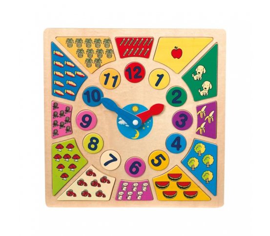 Small Foot Vkládací výukové puzzle nauč se hodiny